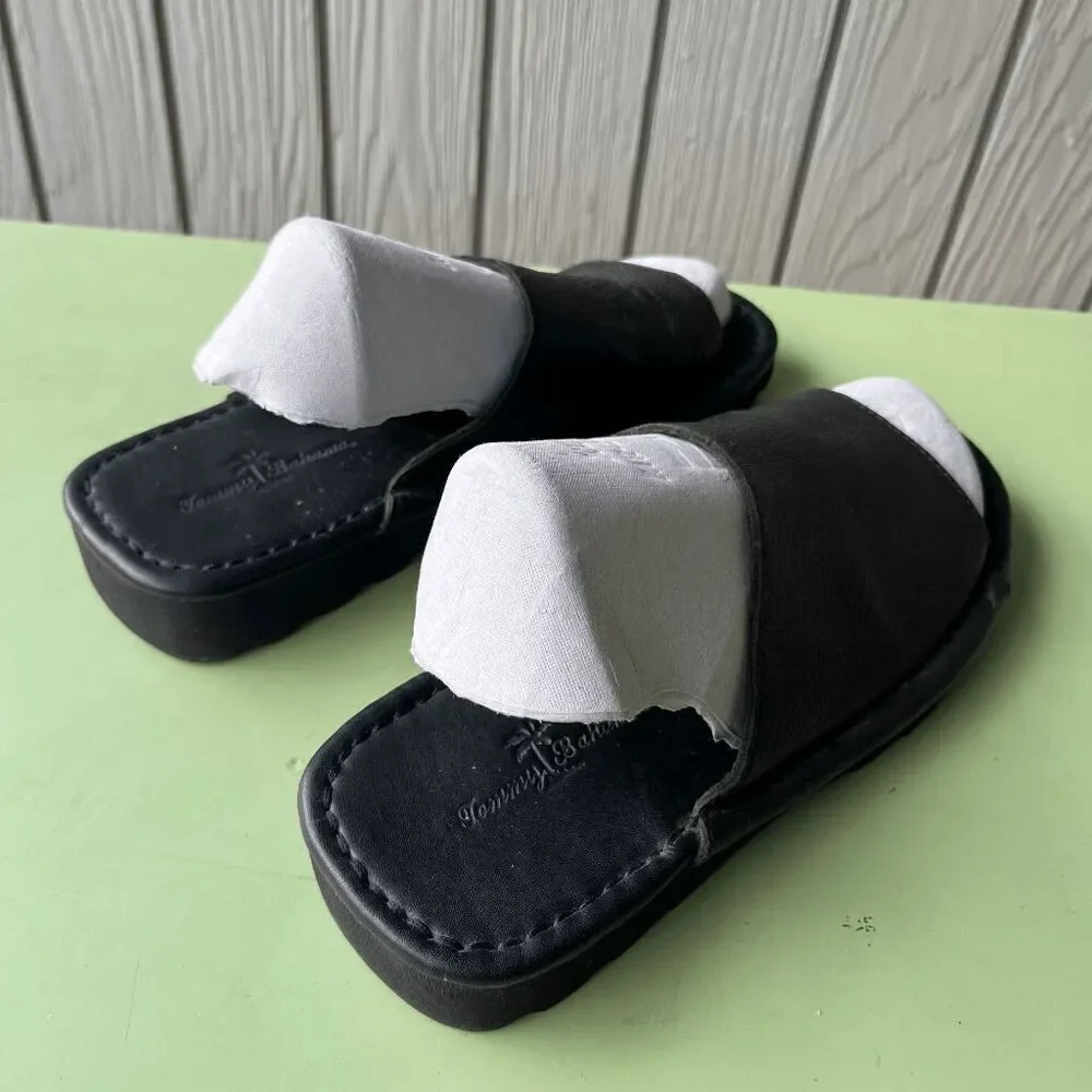 Tommy Bahama San Emilio Black Leather Sandals | Men’s Size 8 (Women’s 9.5–10)